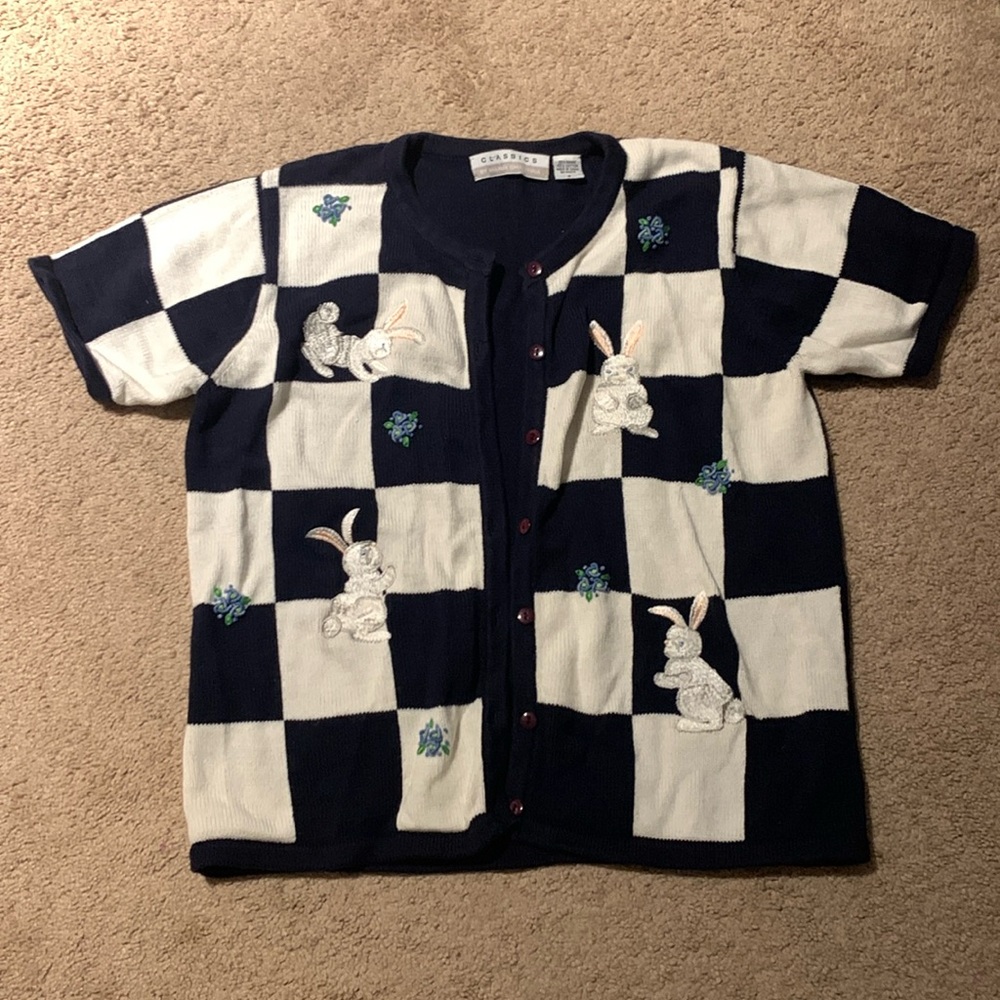 Marisa Christina classics button up bunny cardigan